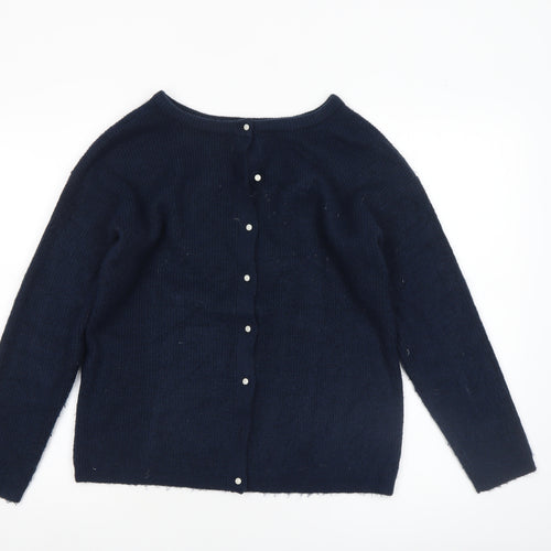 Joules Women’s Navy Blue Cardigan UK 8 Long Sleeve Knit Jumper