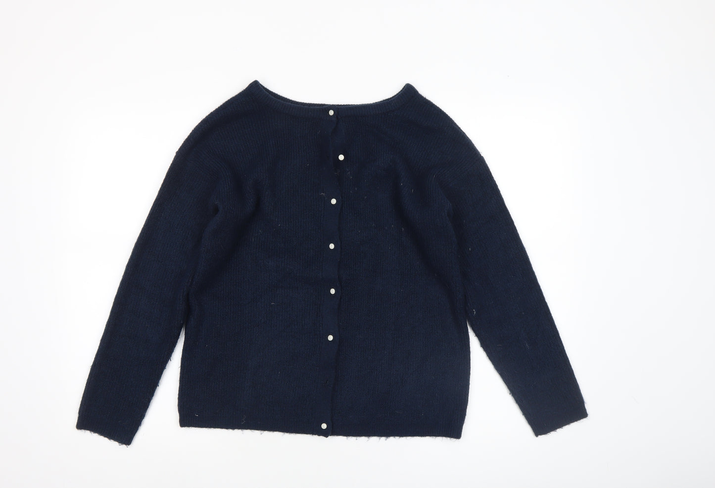 Joules Women’s Navy Blue Cardigan UK 8 Long Sleeve Knit Jumper