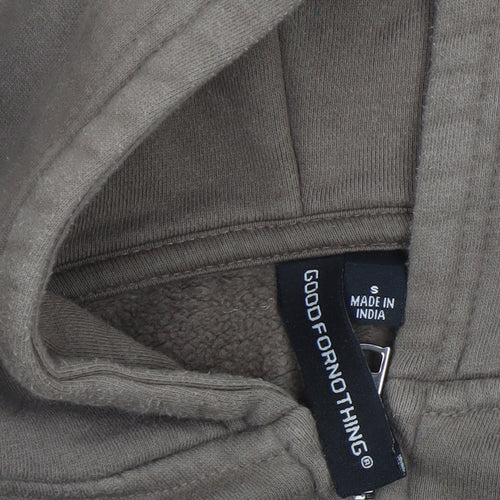 Good For Nothing Women's Brown Cropped Full Zip Hoodie Size S