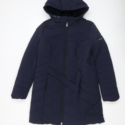 Centigrade Women's Blue Long Hooded Puffer Coat Size S