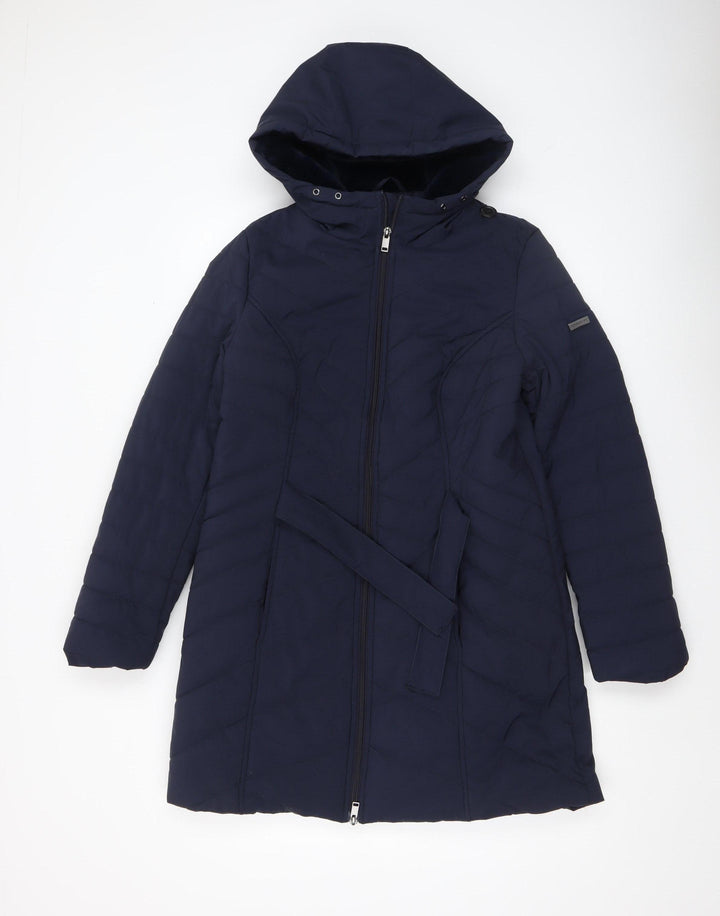 Centigrade Women's Blue Long Hooded Puffer Coat Size S