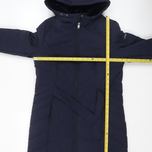 Centigrade Women's Blue Long Hooded Puffer Coat Size S