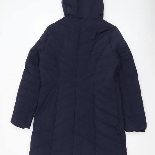 Centigrade Women's Blue Long Hooded Puffer Coat Size S