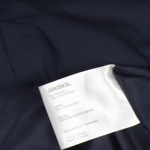 Centigrade Women's Blue Long Hooded Puffer Coat Size S