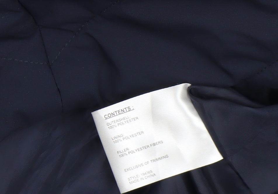 Centigrade Women's Blue Long Hooded Puffer Coat Size S