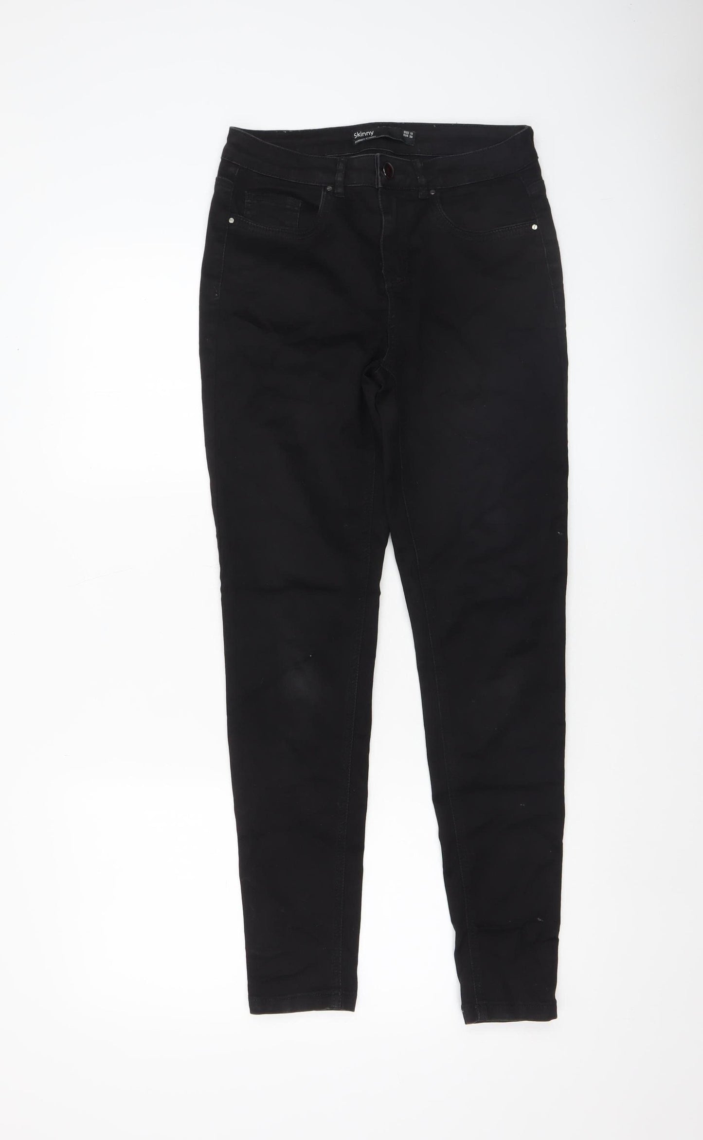 Dunnes Stores Women's Black Skinny Jeans Size 10 Slim Fit Denim