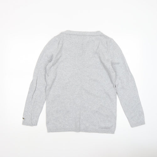 Tommy Hilfiger Women's Grey Beaded Knit Jumper Size M