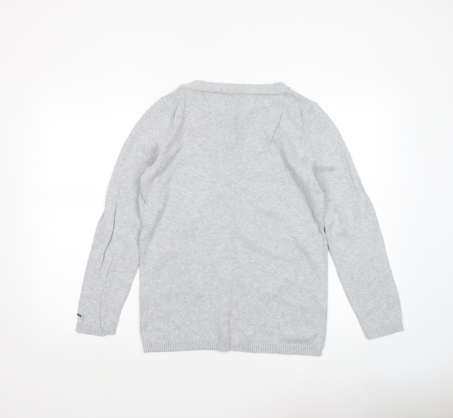 Tommy Hilfiger Women's Grey Beaded Knit Jumper Size M