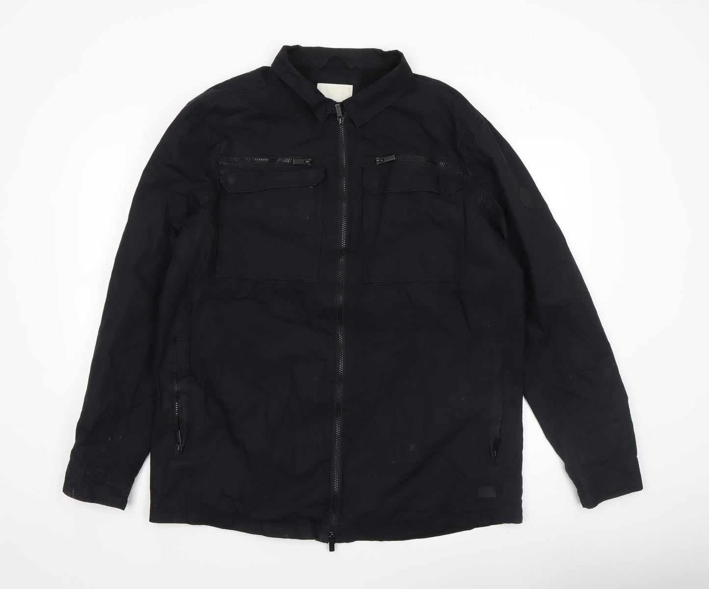 Firetrap Women's Black 2XL Military Style Zip Jacket