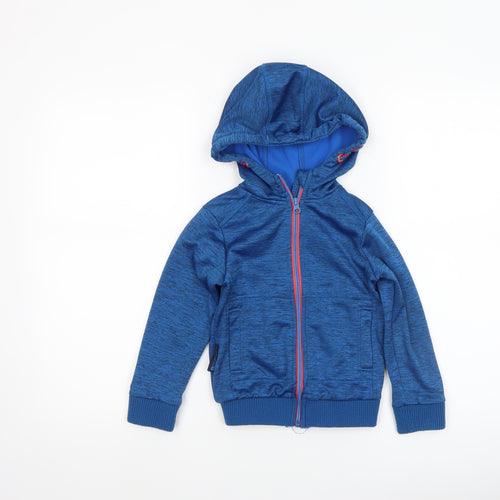 Mountain Warehouse Boys Blue Full Zip Hoodie Size 5-6 Years Fleece Lined