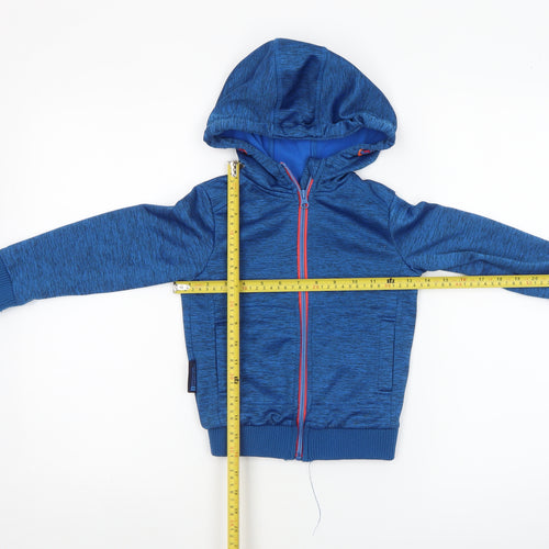 Mountain Warehouse Boys Blue Full Zip Hoodie Size 5-6 Years Fleece Lined