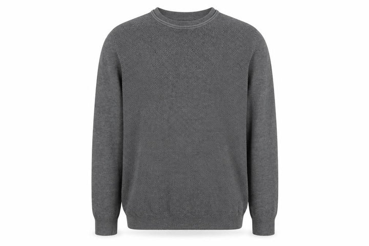Mango Man Grey Cotton Crew Neck Jumper Mens M Regular Fit Casual