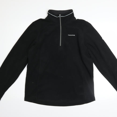 Craghoppers Men's Black Fleece 1/2 Zip Pullover Sweatshirt Size S