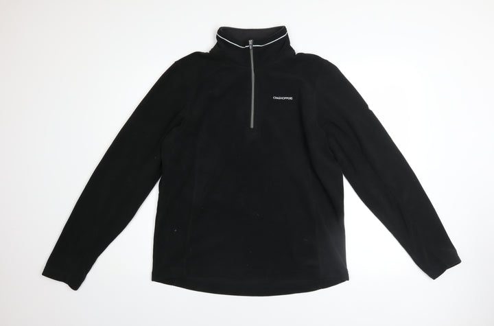 Craghoppers Men's Black Fleece 1/2 Zip Pullover Sweatshirt Size S