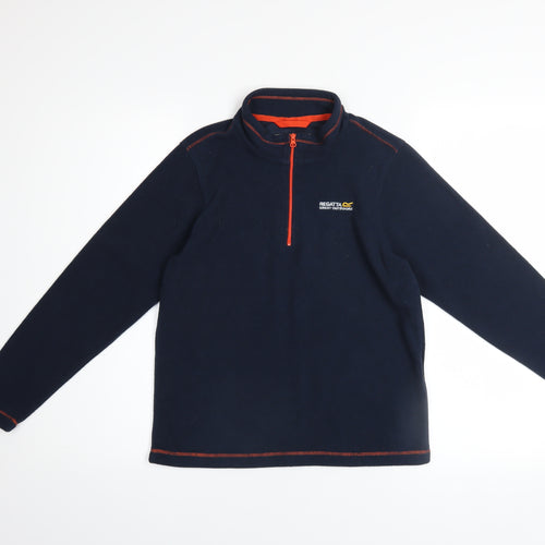 Regatta Boys Blue Fleece 1/4 Zip Pullover Sweatshirt 11-12 Years