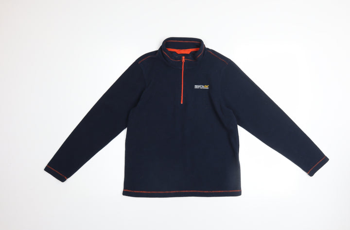 Regatta Boys Blue Fleece 1/4 Zip Pullover Sweatshirt 11-12 Years