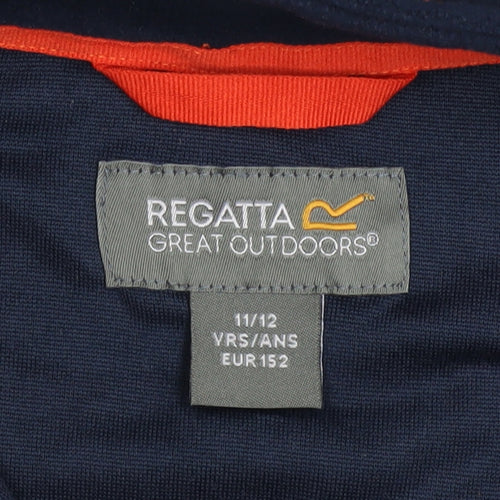 Regatta Boys Blue Fleece 1/4 Zip Pullover Sweatshirt 11-12 Years