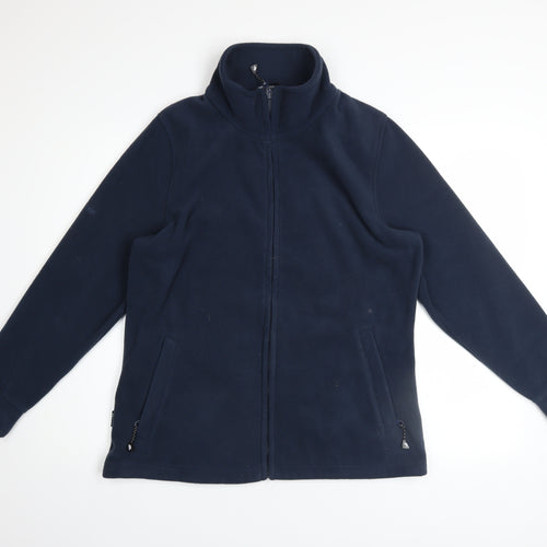 Trespass Women Blue Fleece Full Zip Jacket Size 12 Outdoor Warm