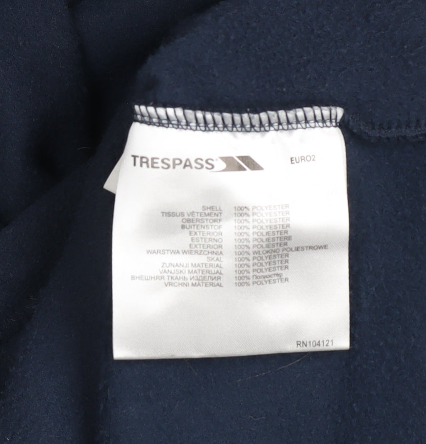 Trespass Women Blue Fleece Full Zip Jacket Size 12 Outdoor Warm