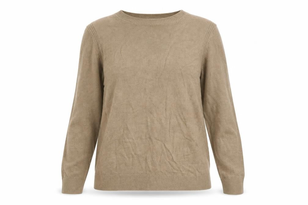 Marks and Spencer Women’s Beige Crew Neck Acrylic Jumper Size 14