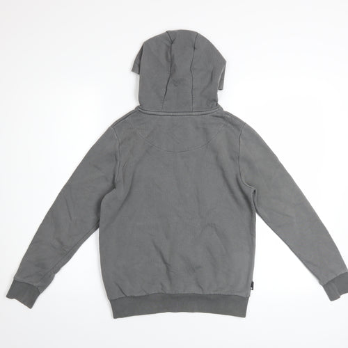 11 Degrees Boys Grey Pullover Hoodie 10-12 Years Cotton Blend Casual