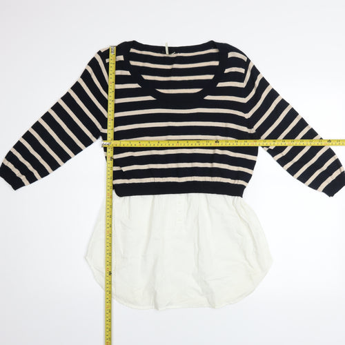 Nouveau Edition Women's Multicoloured Striped Pullover Jumper Size 14