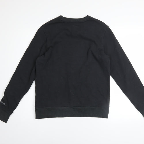 Superdry Womens Black UK 10 Graphic Pullover Sweatshirt