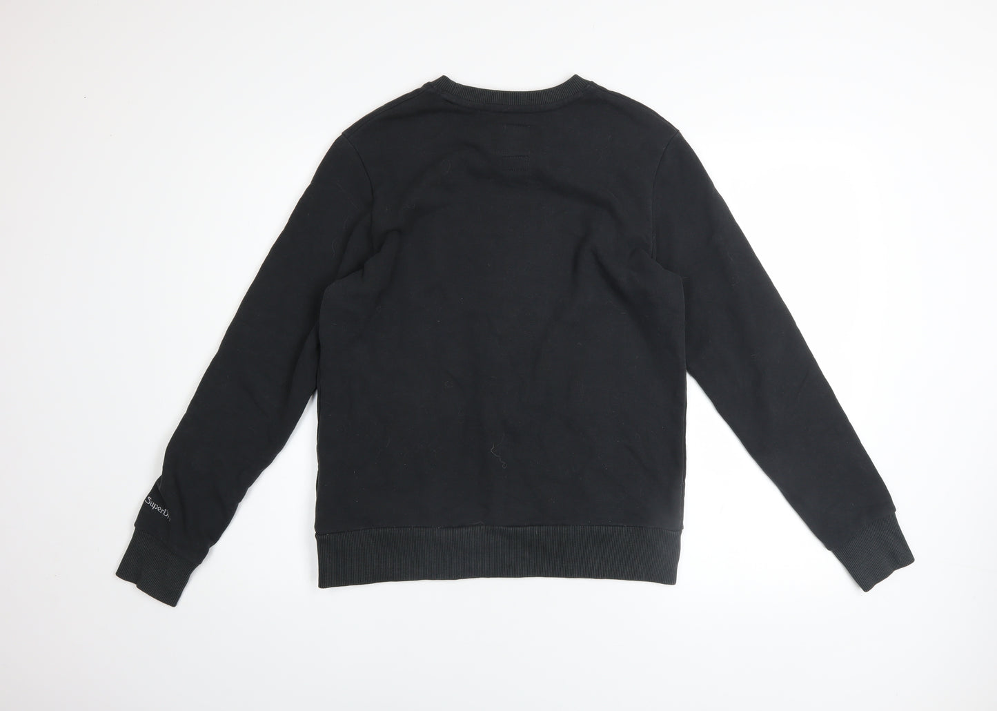 Superdry Womens Black UK 10 Graphic Pullover Sweatshirt