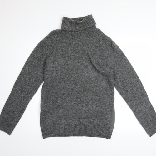 TOG24 Womens Grey Roll Neck Acrylic Knit Jumper Size 12