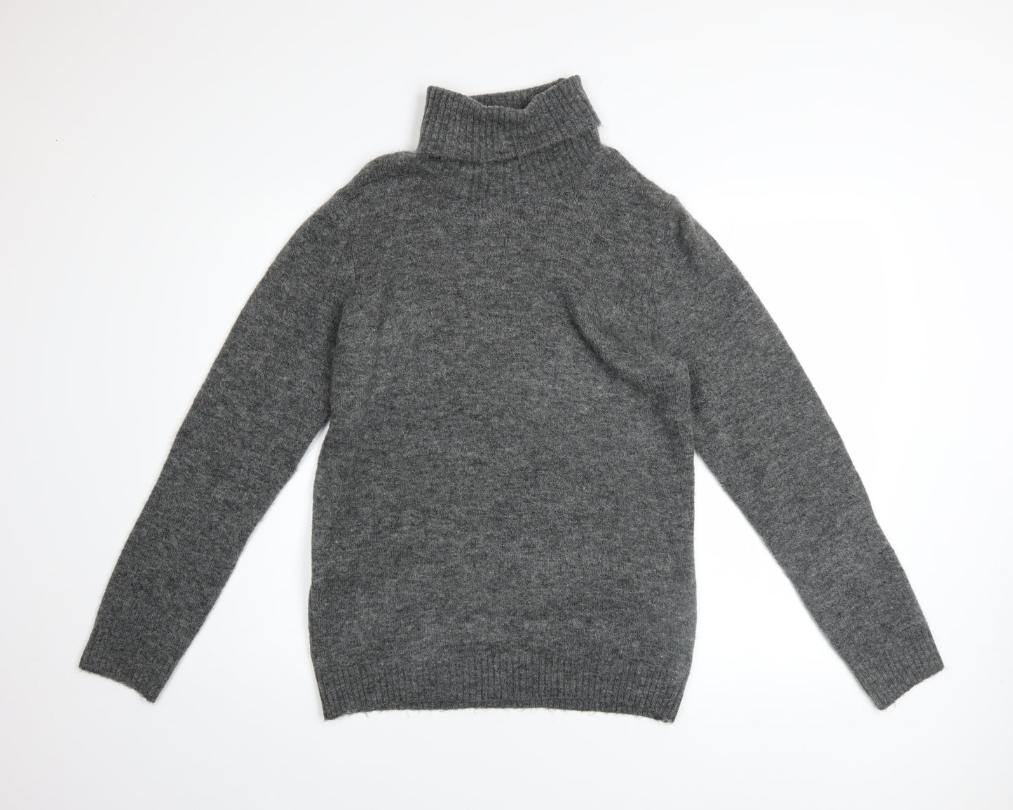 TOG24 Womens Grey Roll Neck Acrylic Knit Jumper Size 12