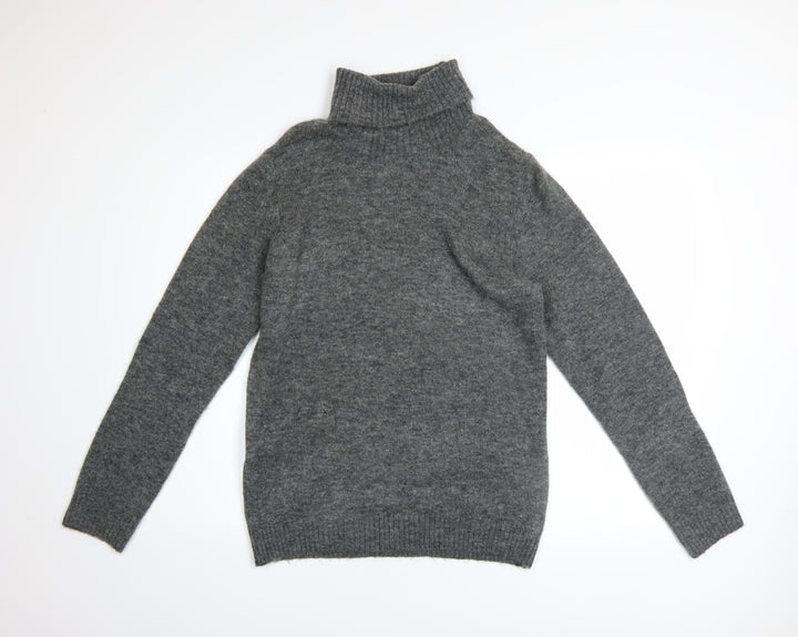 TOG24 Womens Grey Roll Neck Acrylic Knit Jumper Size 12