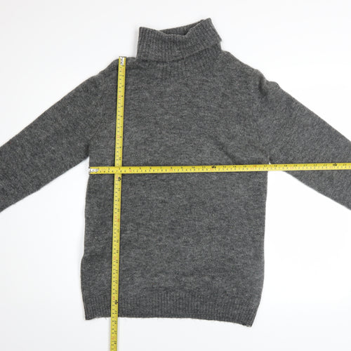 TOG24 Womens Grey Roll Neck Acrylic Knit Jumper Size 12
