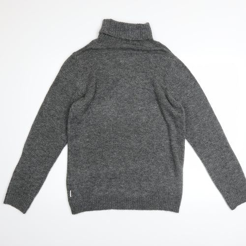 TOG24 Womens Grey Roll Neck Acrylic Knit Jumper Size 12