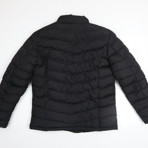 Brave Soul Men's Black Puffer Jacket L Regular Fit Winter Coat