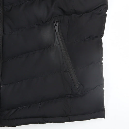 Brave Soul Men's Black Puffer Jacket L Regular Fit Winter Coat