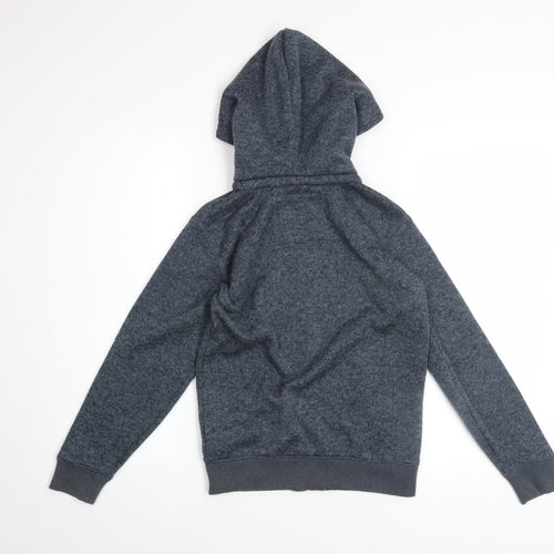 Quiksilver Boys Grey Full Zip Fleece Hoodie Size 12 Years