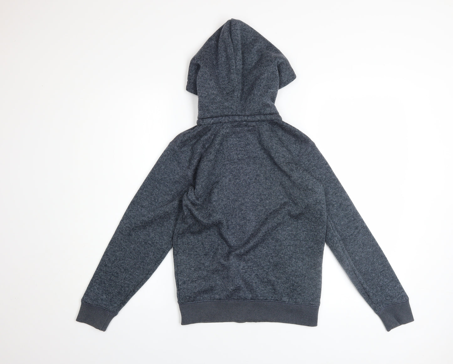 Quiksilver Boys Grey Full Zip Fleece Hoodie Size 12 Years