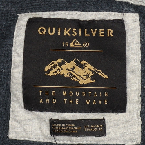 Quiksilver Boys Grey Full Zip Fleece Hoodie Size 12 Years