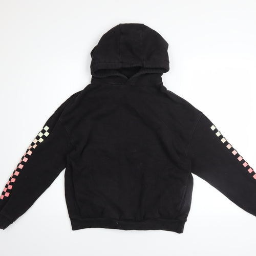 Marks and Spencer Boys Black Graphic Pullover Hoodie 13 Years