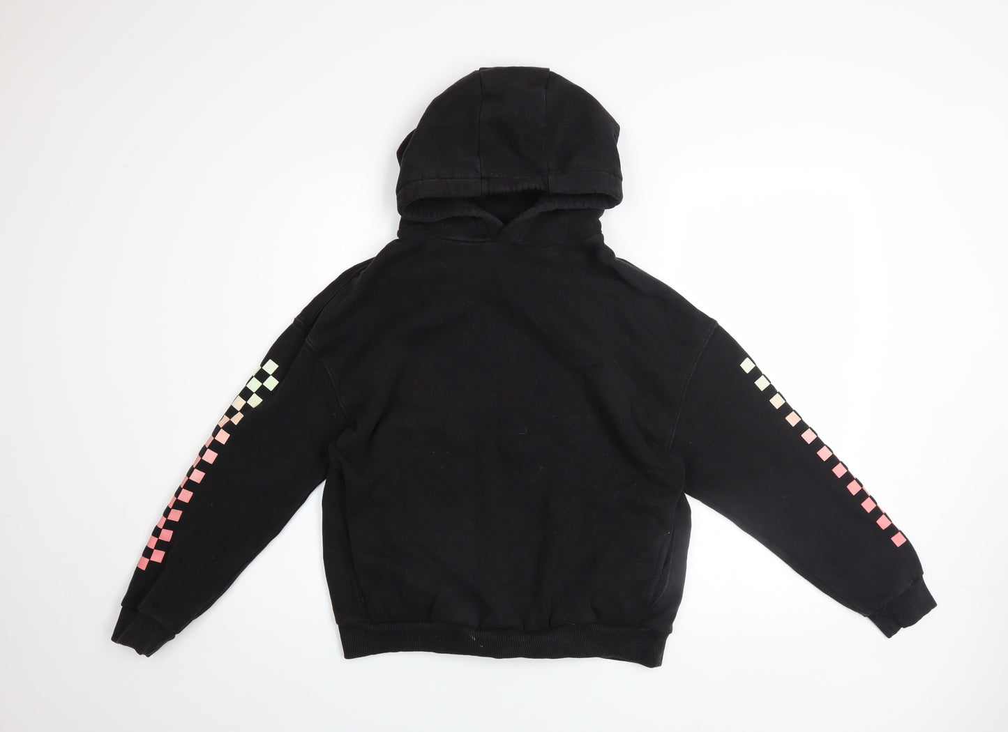 Marks and Spencer Boys Black Graphic Pullover Hoodie 13 Years