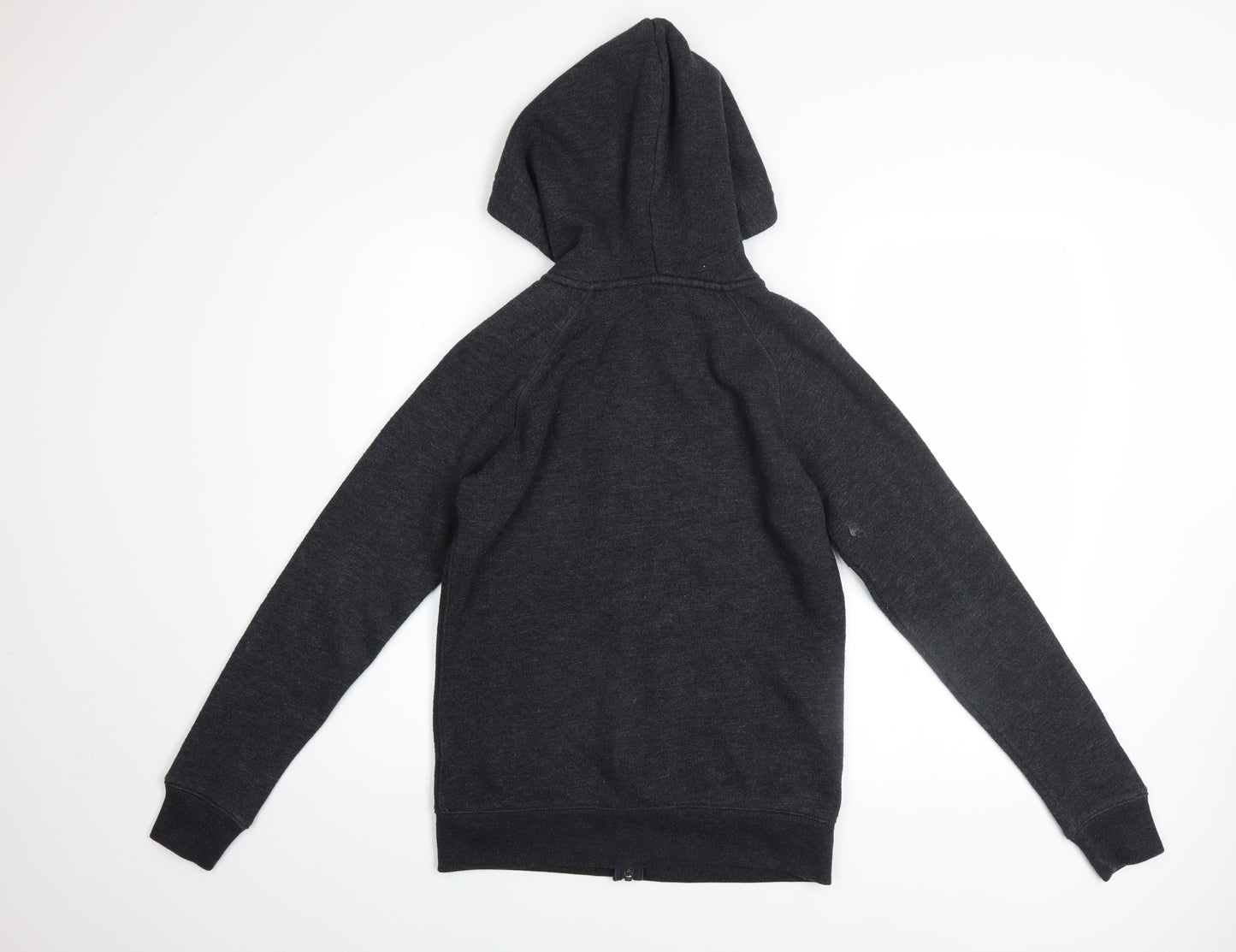 Jack Wills Women's Black Full Zip Hoodie UK 8 Polyester Cotton Blend