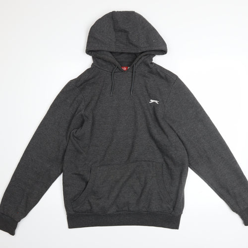 Slazenger Men's Grey Pullover Hoodie XS Regular Fit Fleece