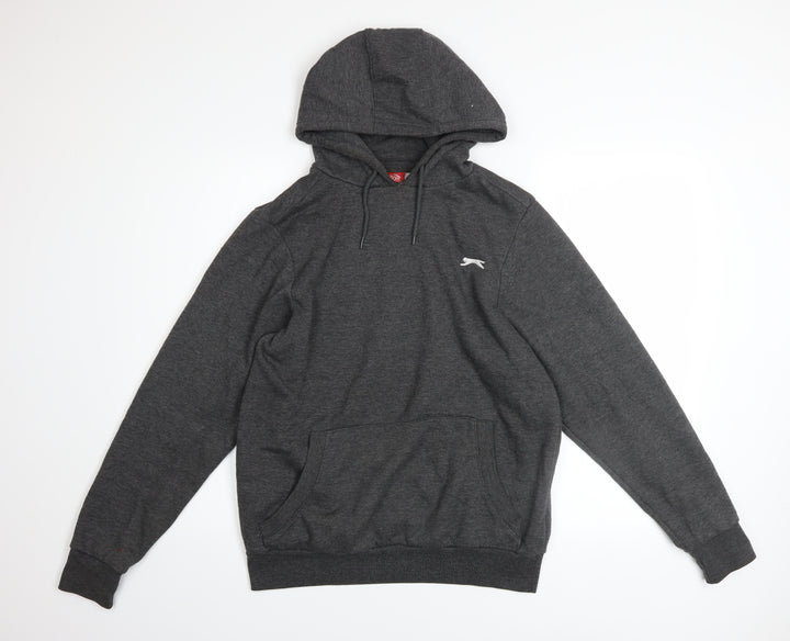 Slazenger Men's Grey Pullover Hoodie XS Regular Fit Fleece