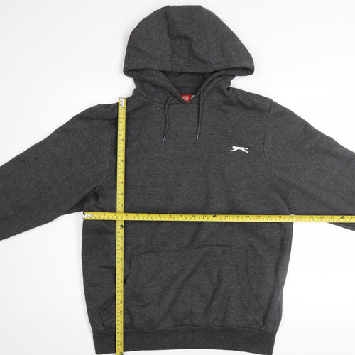 Slazenger Men's Grey Pullover Hoodie XS Regular Fit Fleece