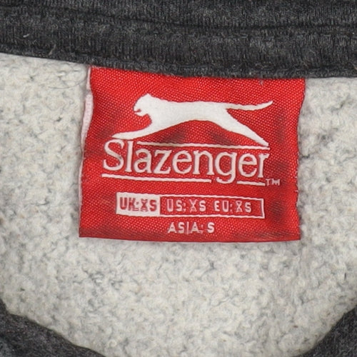 Slazenger Men's Grey Pullover Hoodie XS Regular Fit Fleece