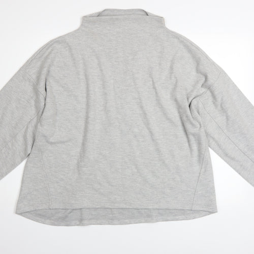 River Island Women’s Grey High Neck Long Sleeve Cotton Blend Jumper Size L