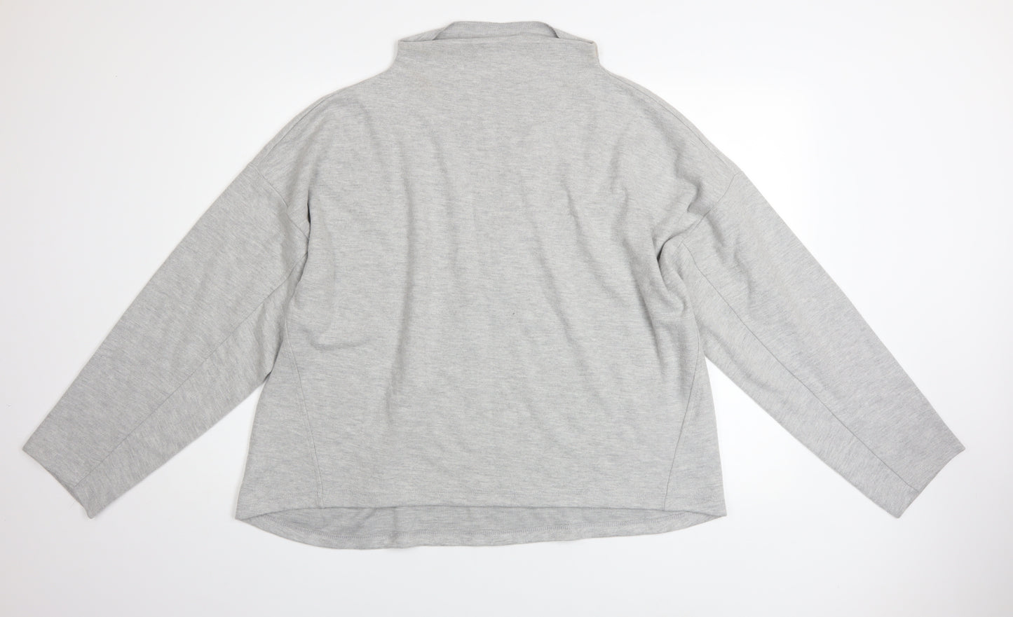 River Island Women’s Grey High Neck Long Sleeve Cotton Blend Jumper Size L