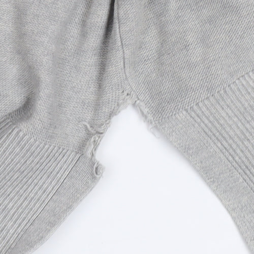Tommy Hilfiger Men's Grey V-Neck Cotton Pullover Jumper M