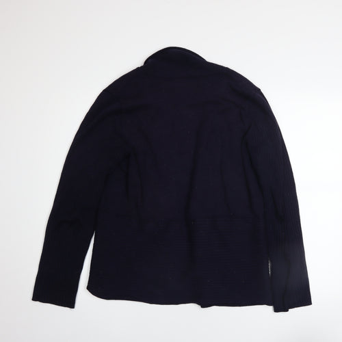 89th & Madison Women's Black XL Open Front Knit Cardigan