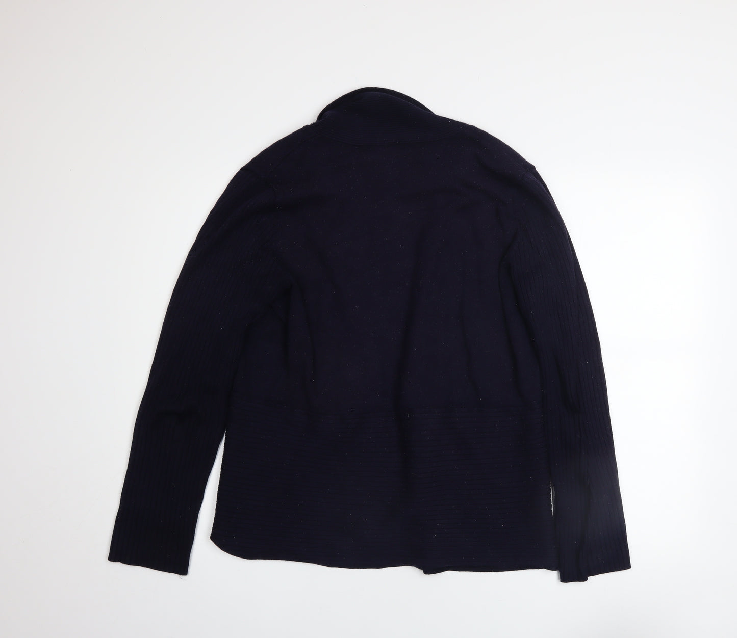 89th & Madison Women's Black XL Open Front Knit Cardigan